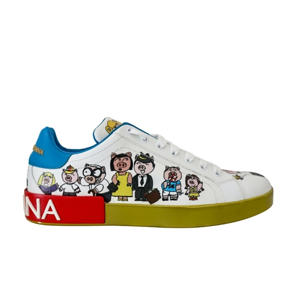Dolce & Gabbana Other - DOLCE & GABBANA Portofino Leather Year of the Pig Designer Sneakers Shoes EU 44